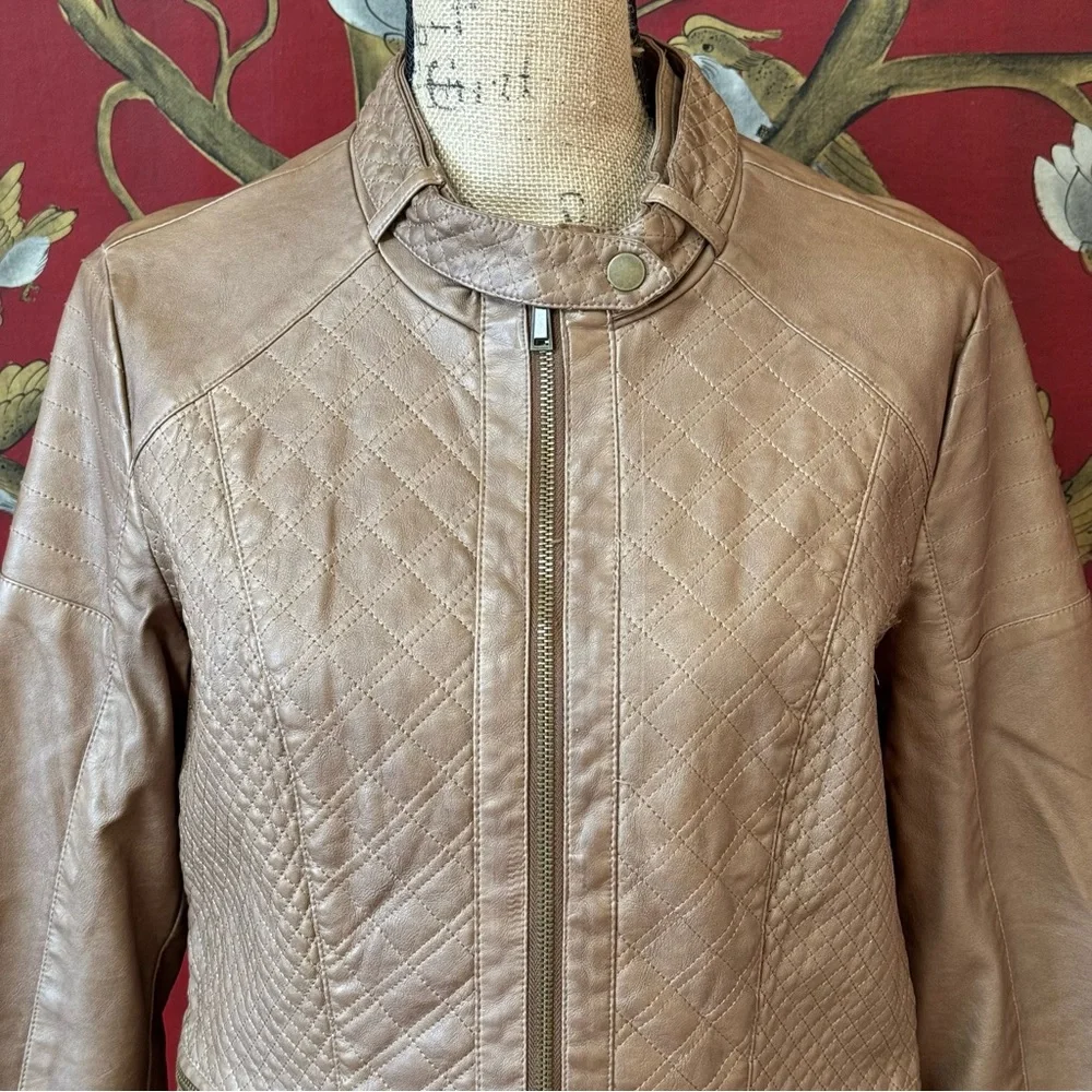 Women’s “J2” Faux Leather Jacket | #P8 - Picture 4 of 15